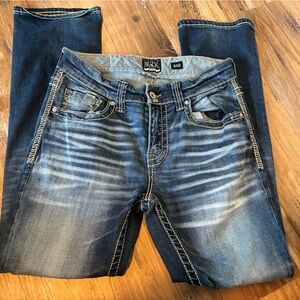 BKE Buckle Black Label 33 Reg Medium Wash Boot Cut Jeans Fit No 3 Denim Pants